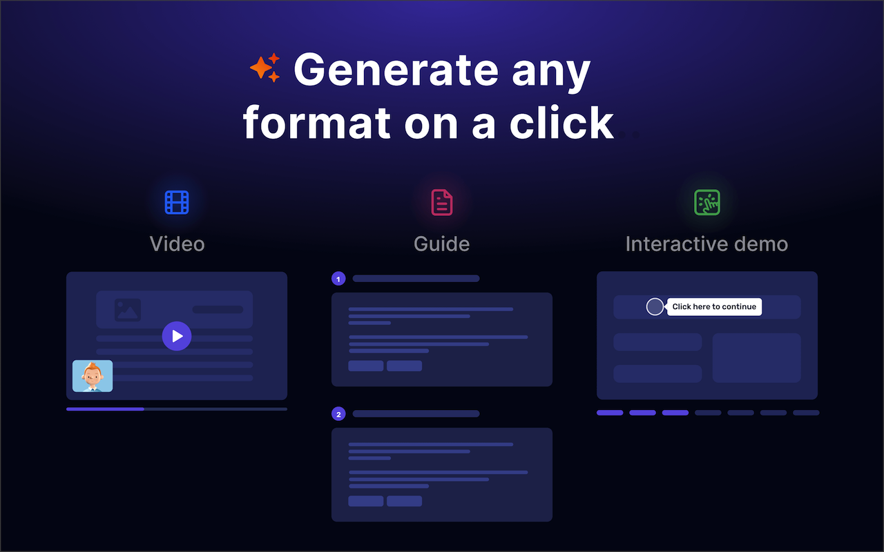 Create interactive demos,videos,how-to guides截图4