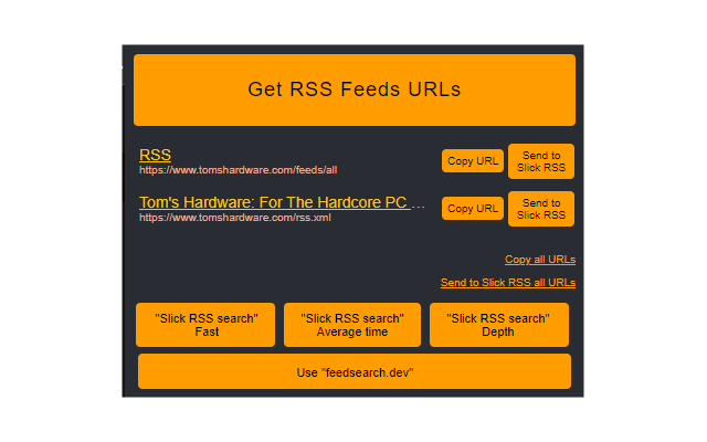 Get RSS Feed URL for Slick RSS截图1