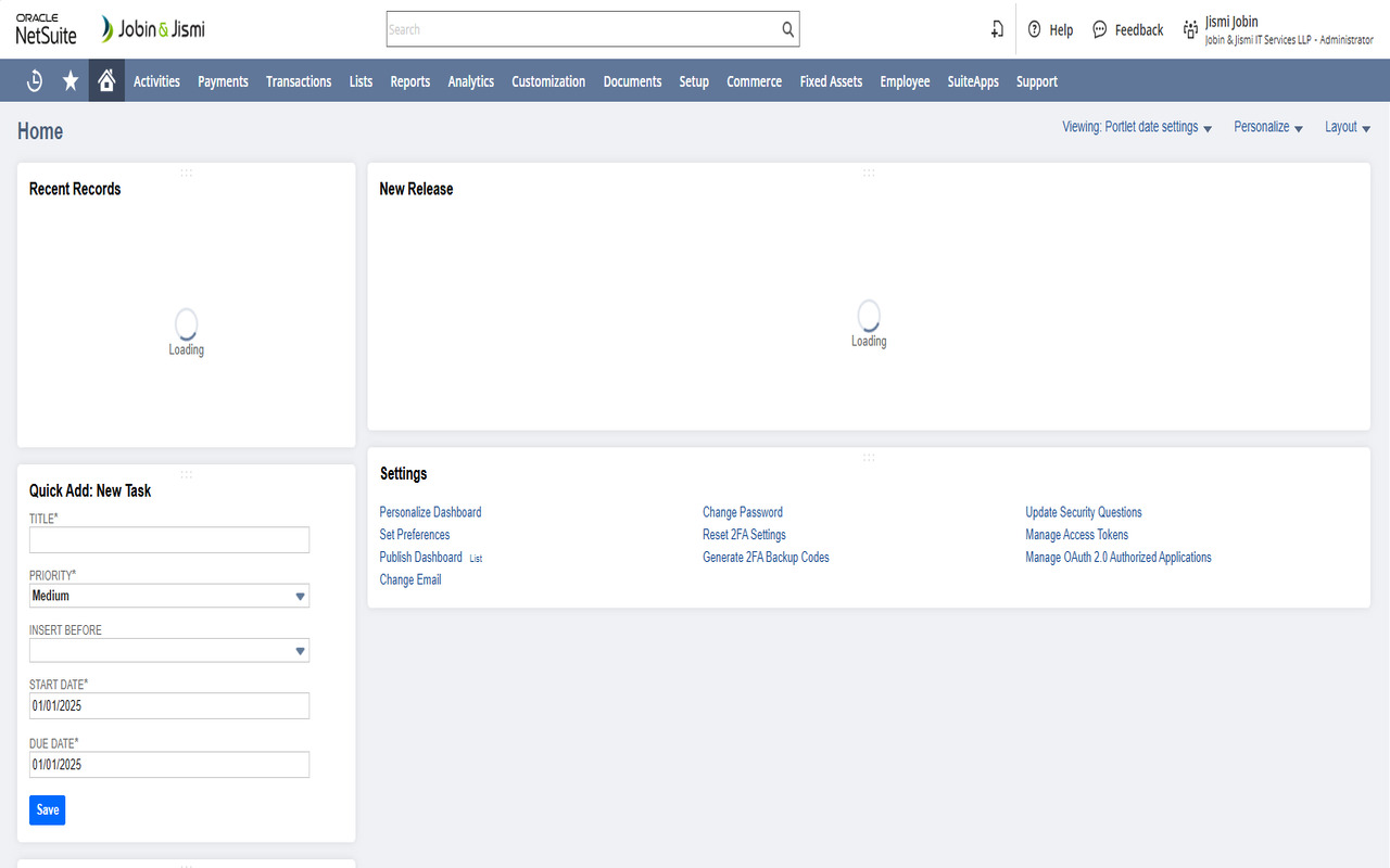 Jobin & Jismi NetSuite Portlet Refresher截图1