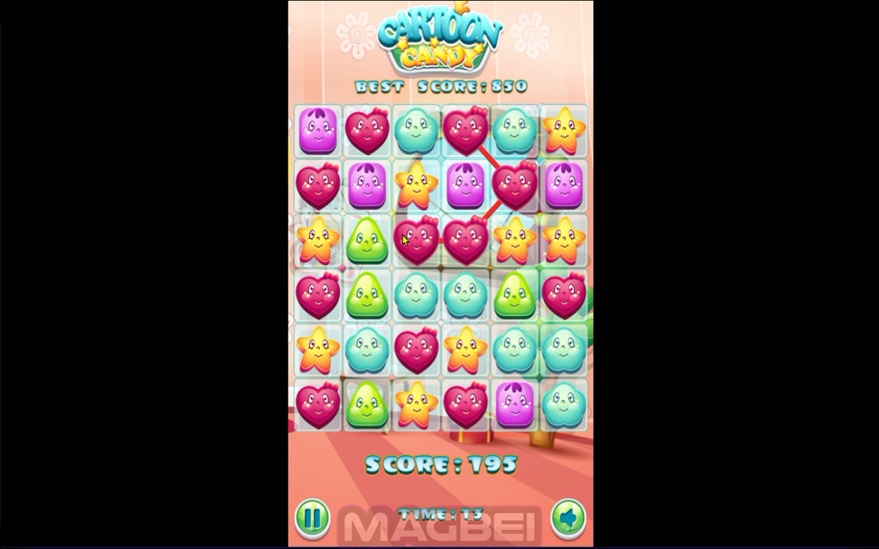 卡通糖果游戏 - 离线运行截图1