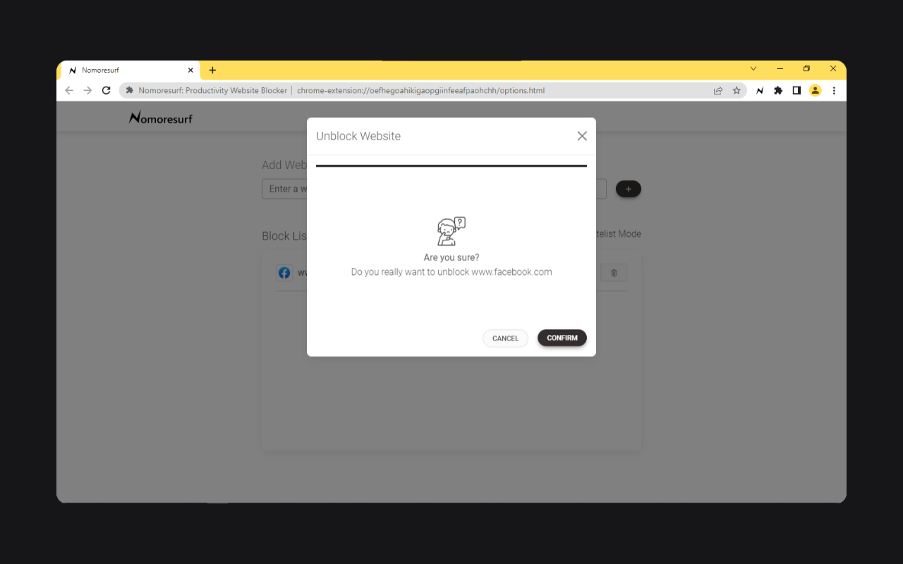 Nomoresurf: Productivity Website Blocker截图1