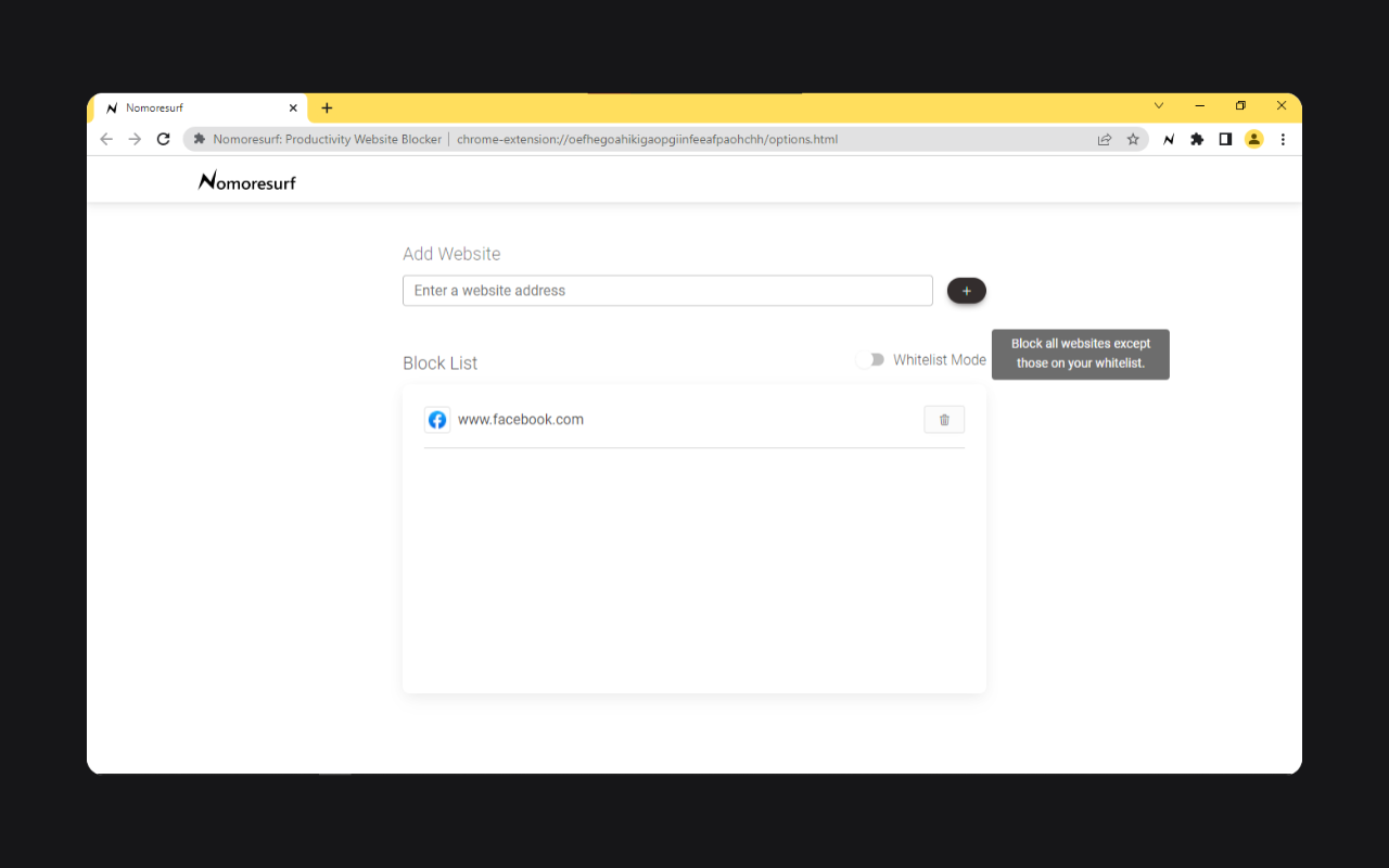 Nomoresurf: Productivity Website Blocker截图4