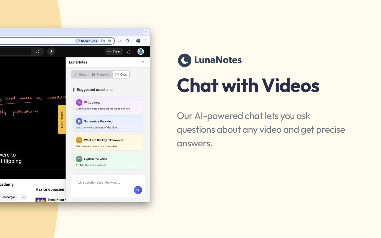 LunaNotes - Take notes on YouTube截图5