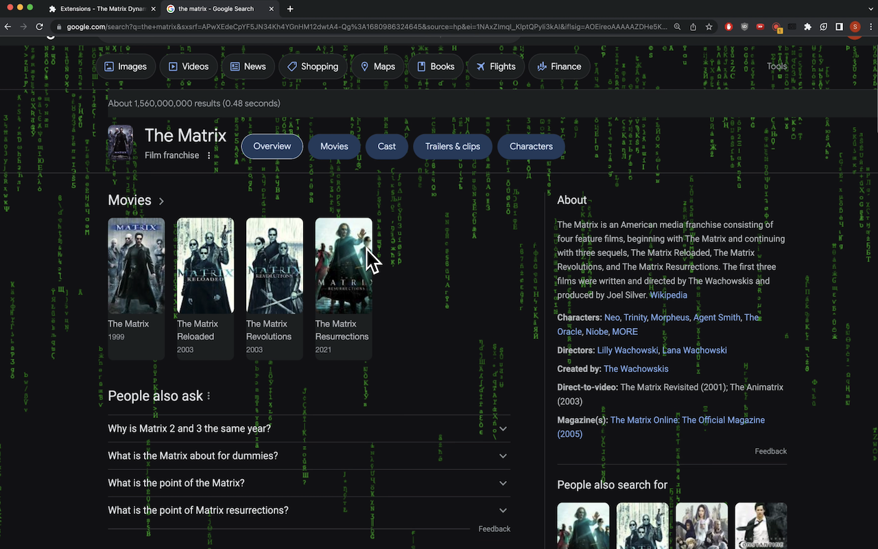 The Matrix Dynamic Background截图1