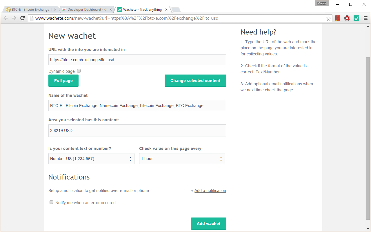 Wachete - Monitor website content changes截图1