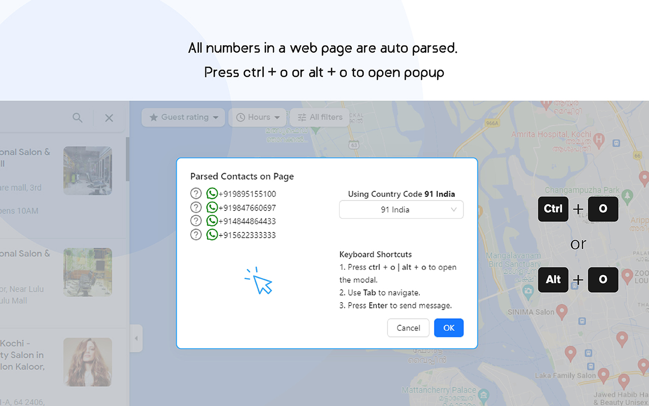 Orso- Send message without saving contact截图3