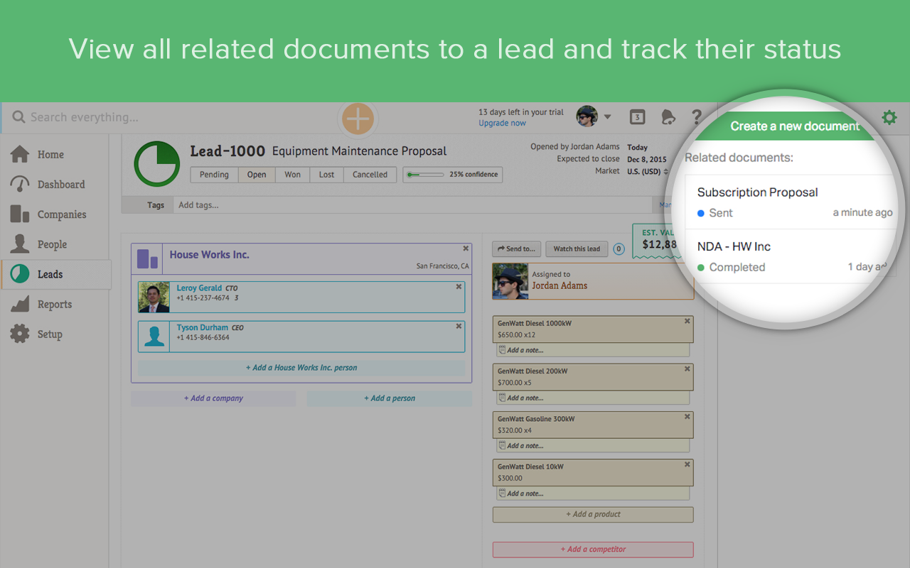 Documents Automation for Nutshell CRM截图1