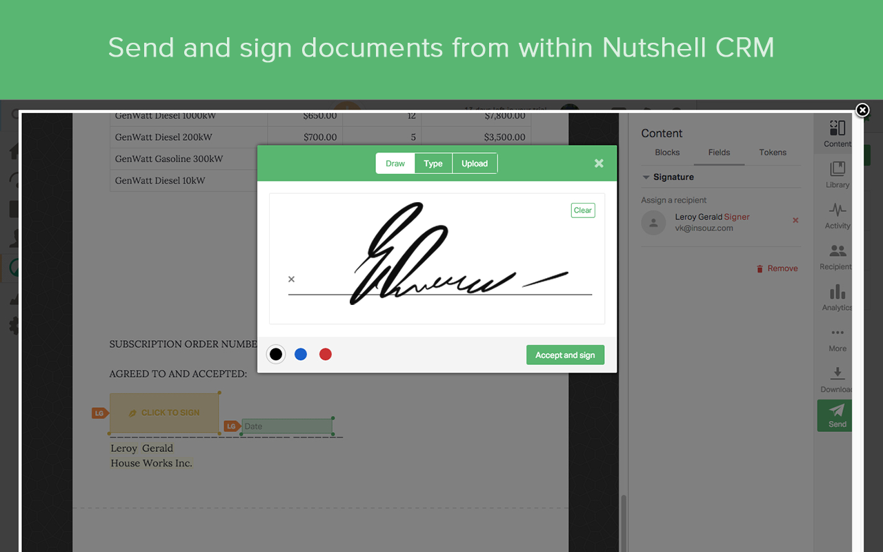 Documents Automation for Nutshell CRM截图2