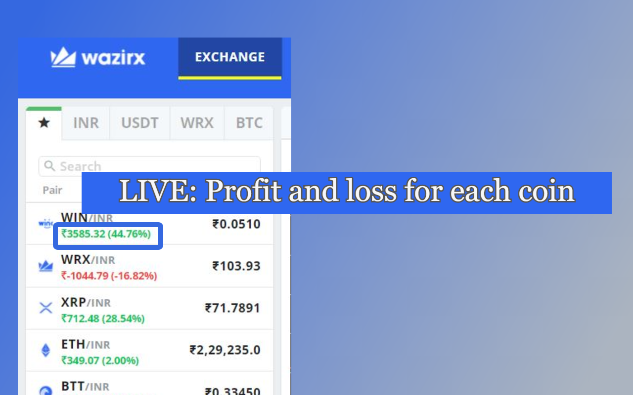 MrX - WazirX Portfolio Enhancer截图4