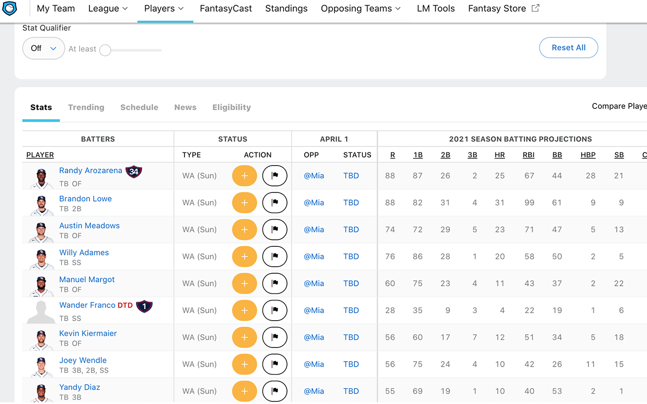 Fantasy Baseball Top Prospect Finder截图3