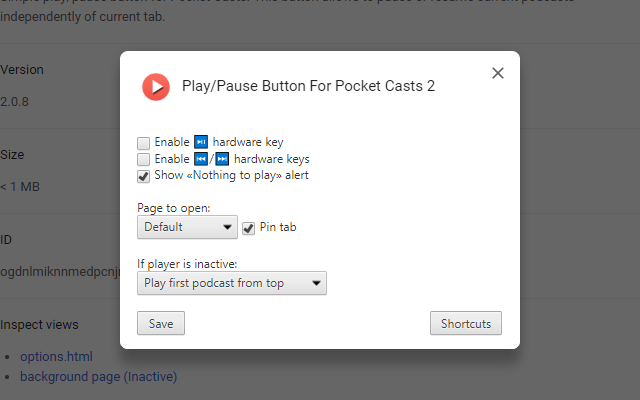 Play/Pause Button For Pocket Casts 2截图1