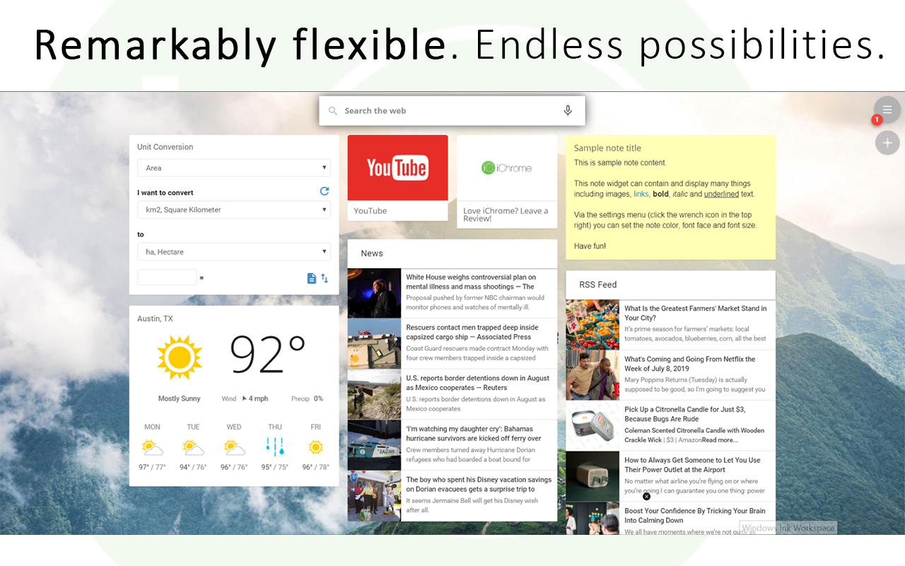 ProductivityTab — Custom Homepage Dashboard截图3