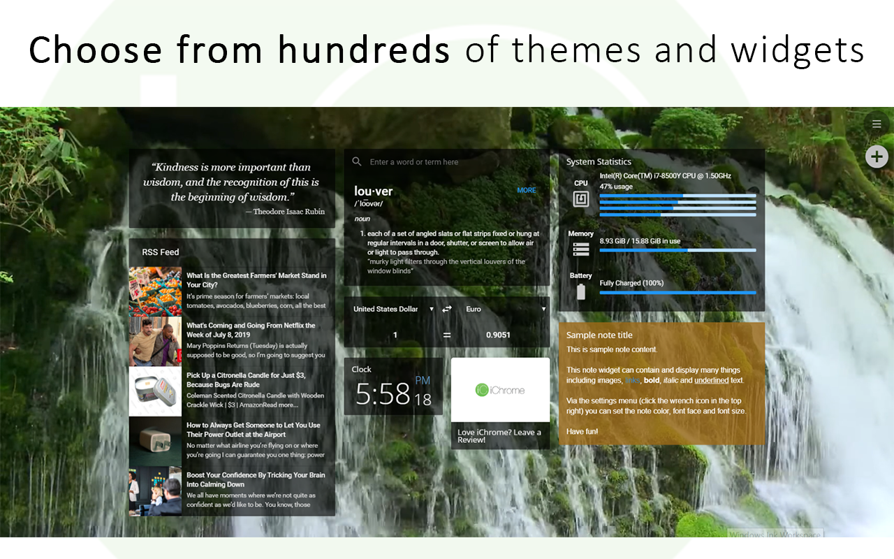 ProductivityTab — Custom Homepage Dashboard截图4