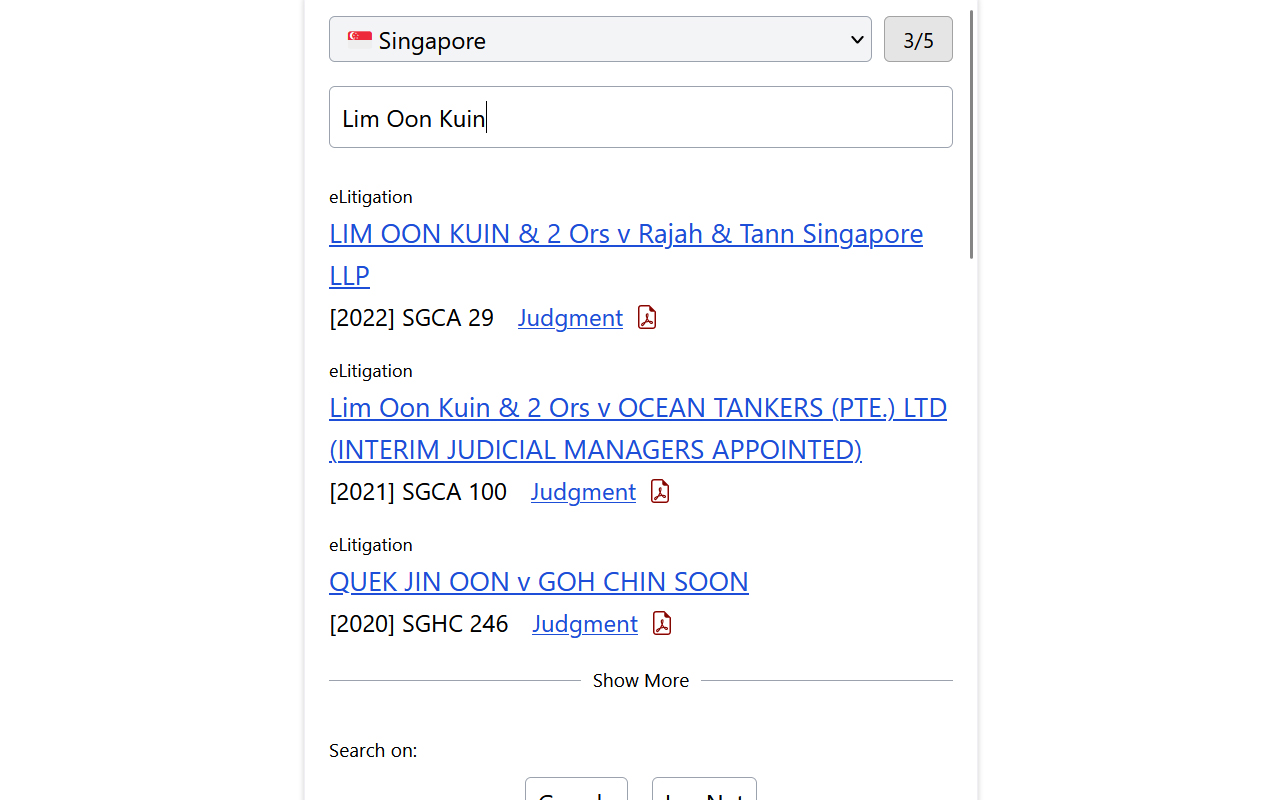 Clerkent - quick legal search截图1