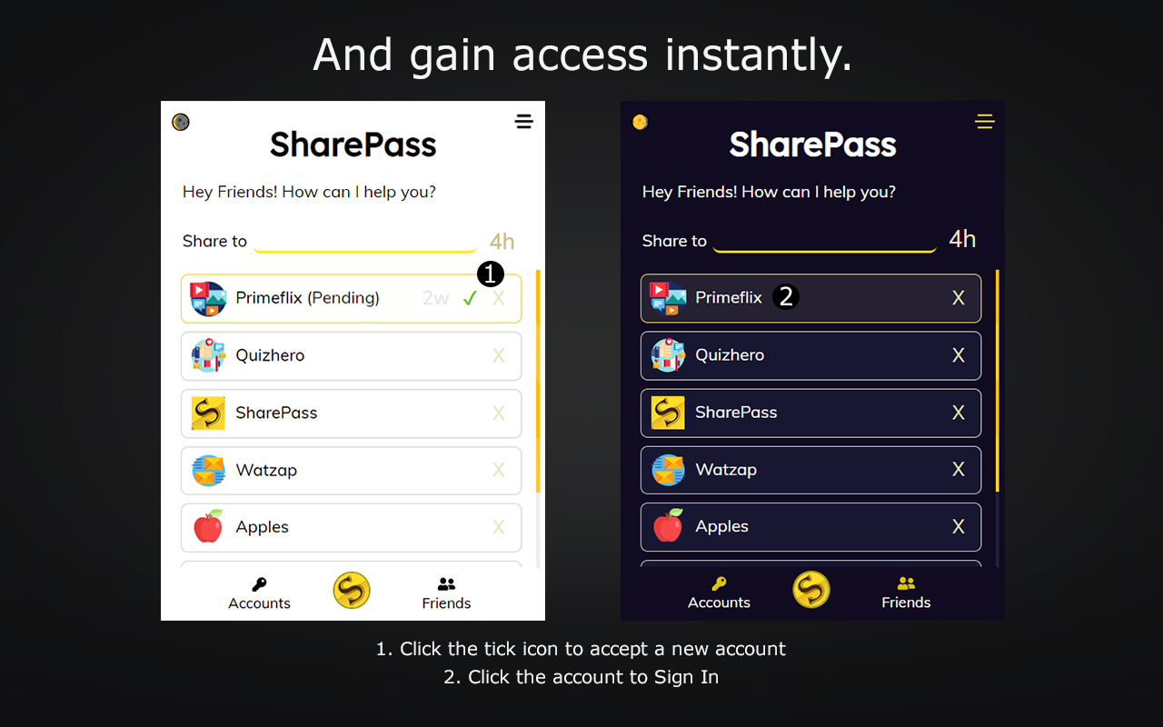 SharePass - Share Accounts. Not Passwords.截图2