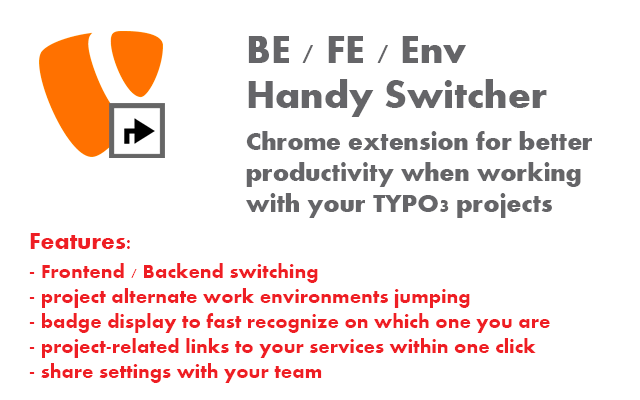 TYPO3 - BE/FE/Env Handy Switcher截图2
