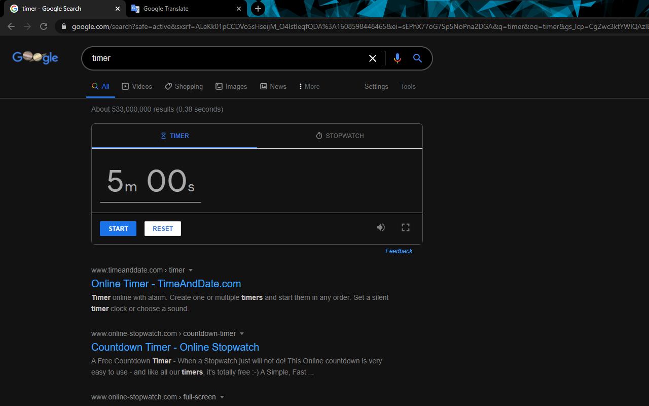 Google Dark Theme截图1
