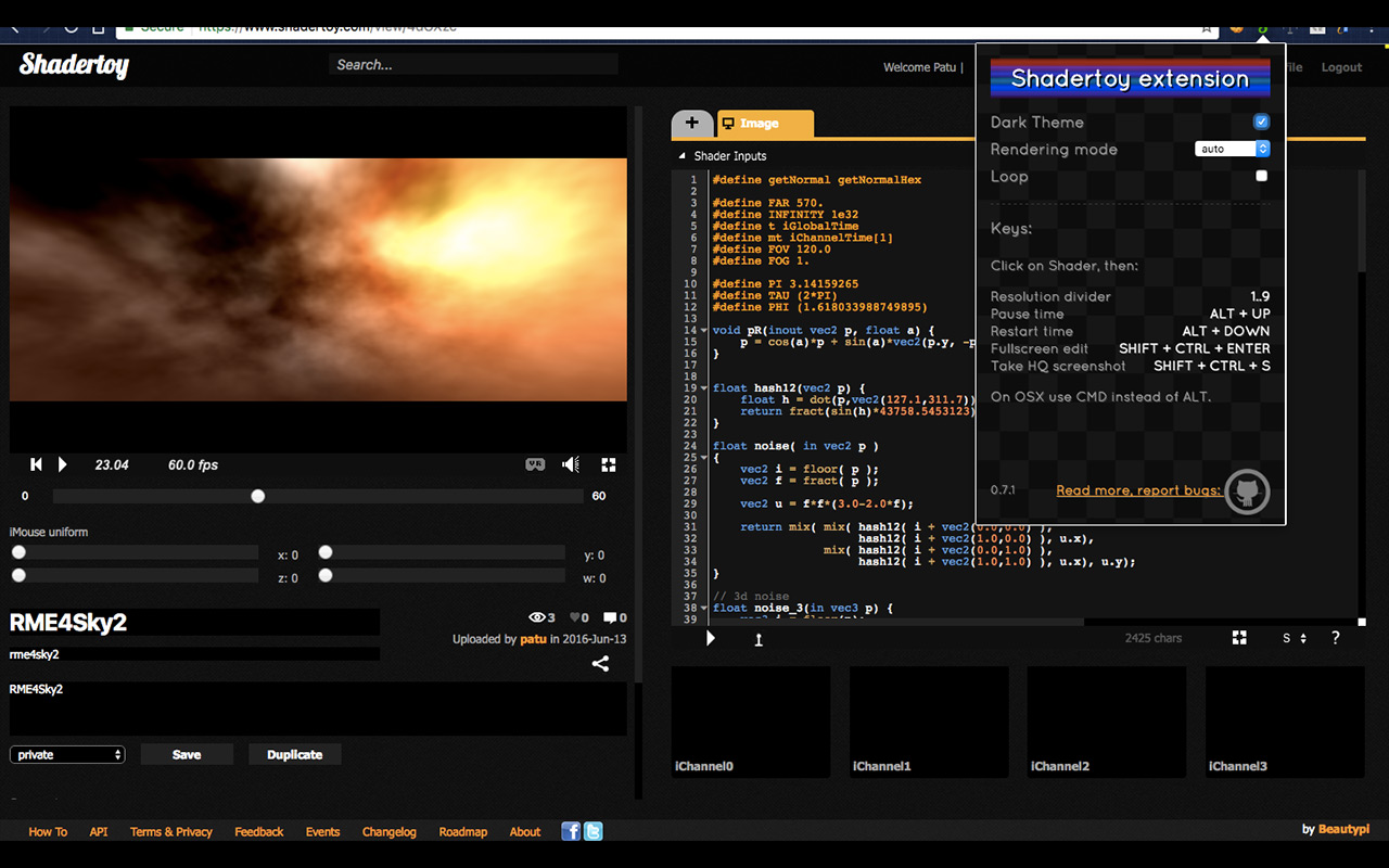 Shadertoy unofficial plugin.截图4