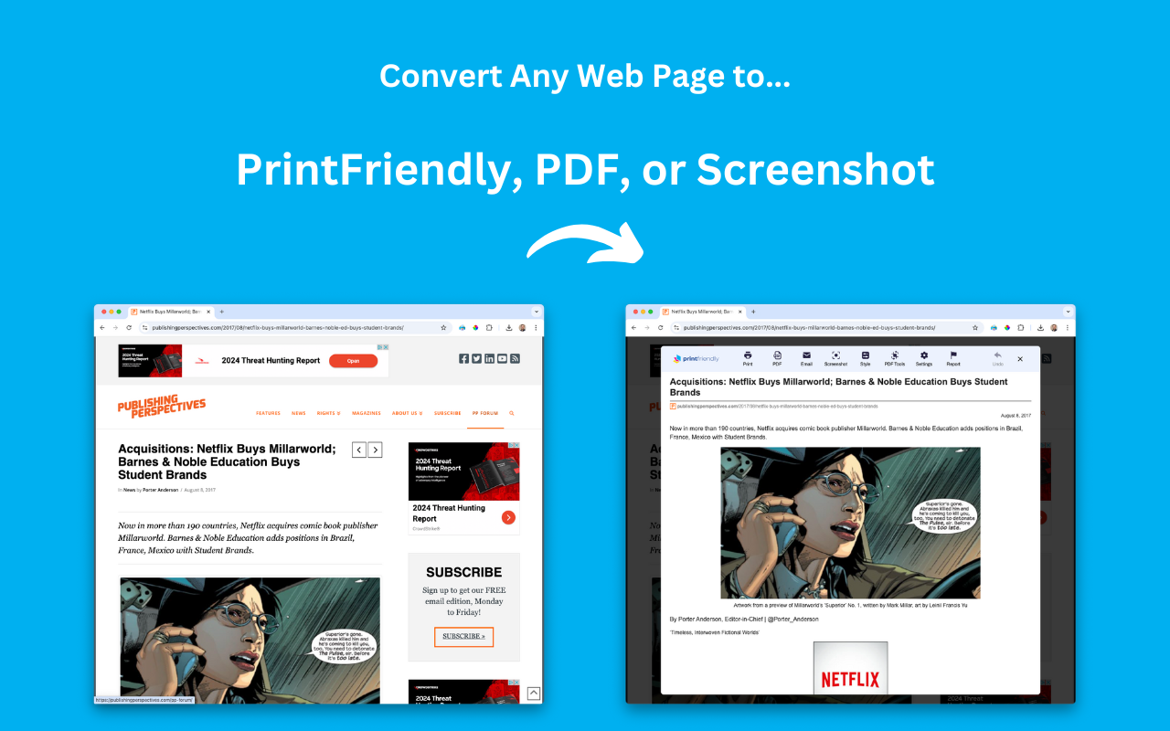 PrintFriendly - 打印、PDF 和网页截图截图2