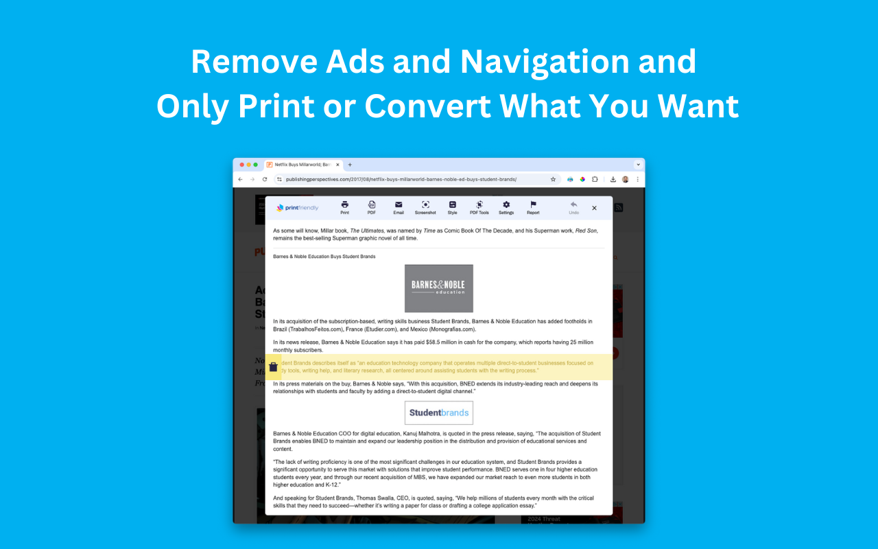 PrintFriendly - 打印、PDF 和网页截图截图3
