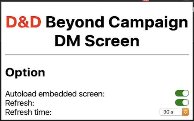 D&D Beyond Campaign DM Screen截图4