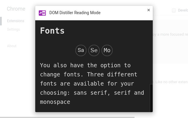 DOM Distiller Reading Mode截图1