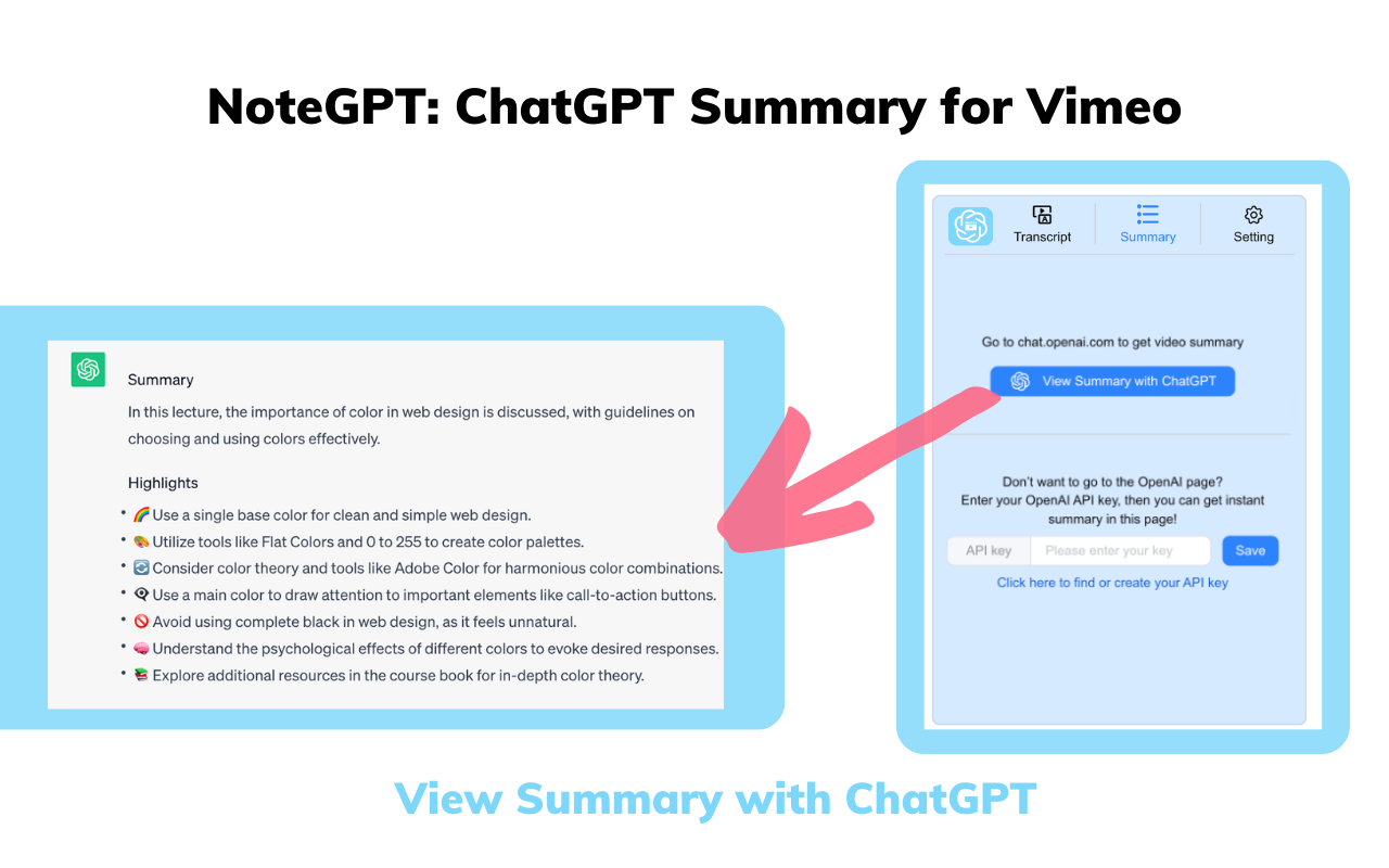 使用ChatGPT更好学习Vimeo课程 - NoteGPT截图3