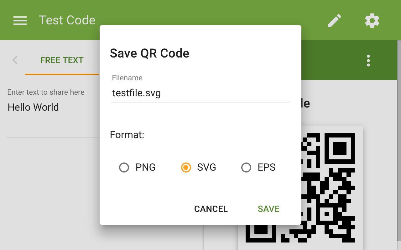The QR Code Extension截图2