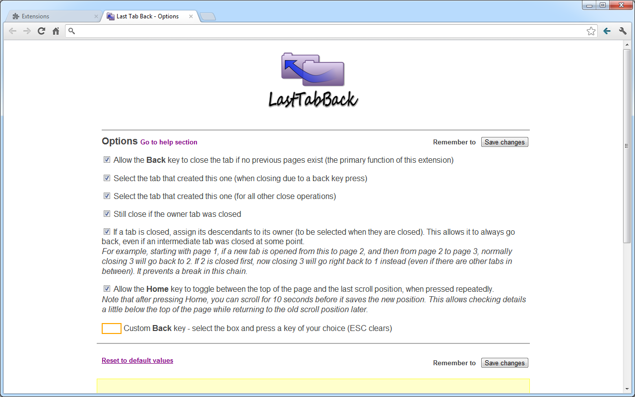 Last Tab Back截图3