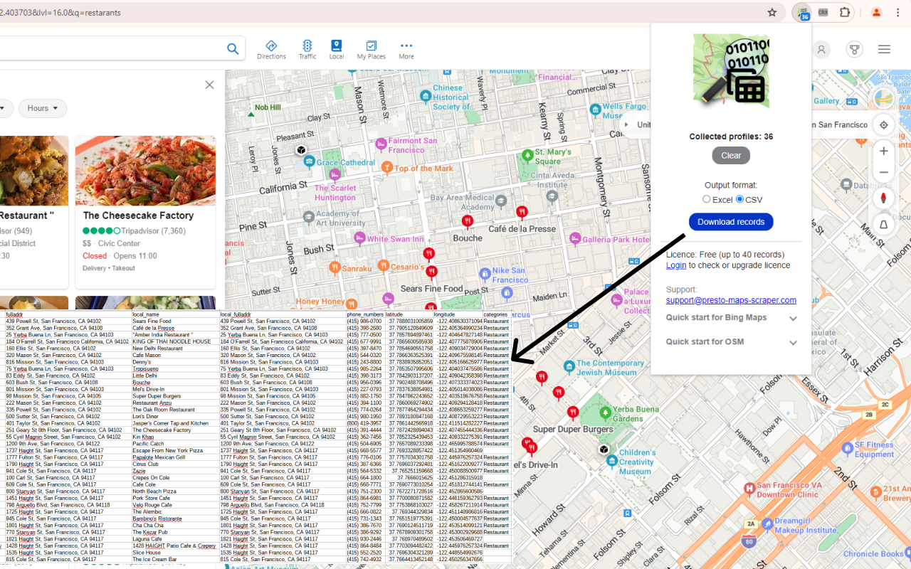 Maps Scraper by Presto截图1
