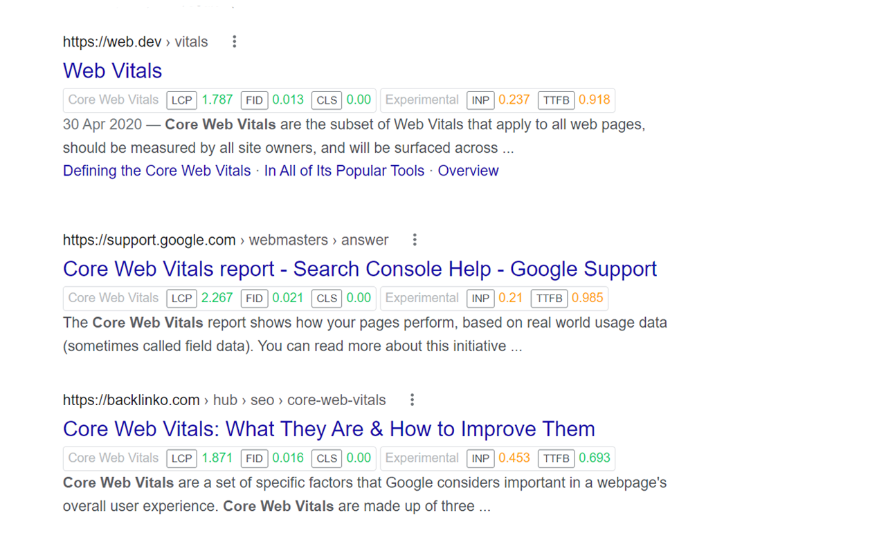 Core SERP Vitals截图1
