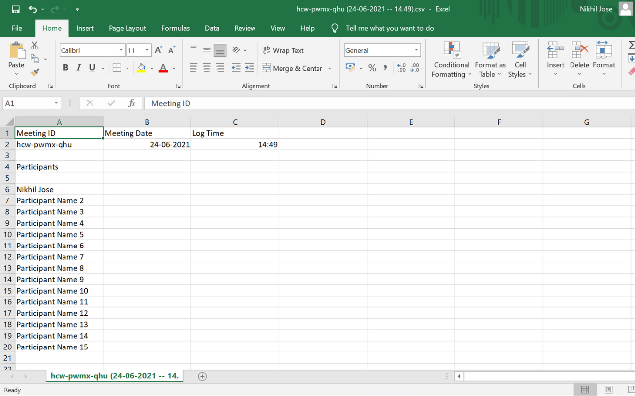 Google Meet Attendance: Participants to CSV截图1