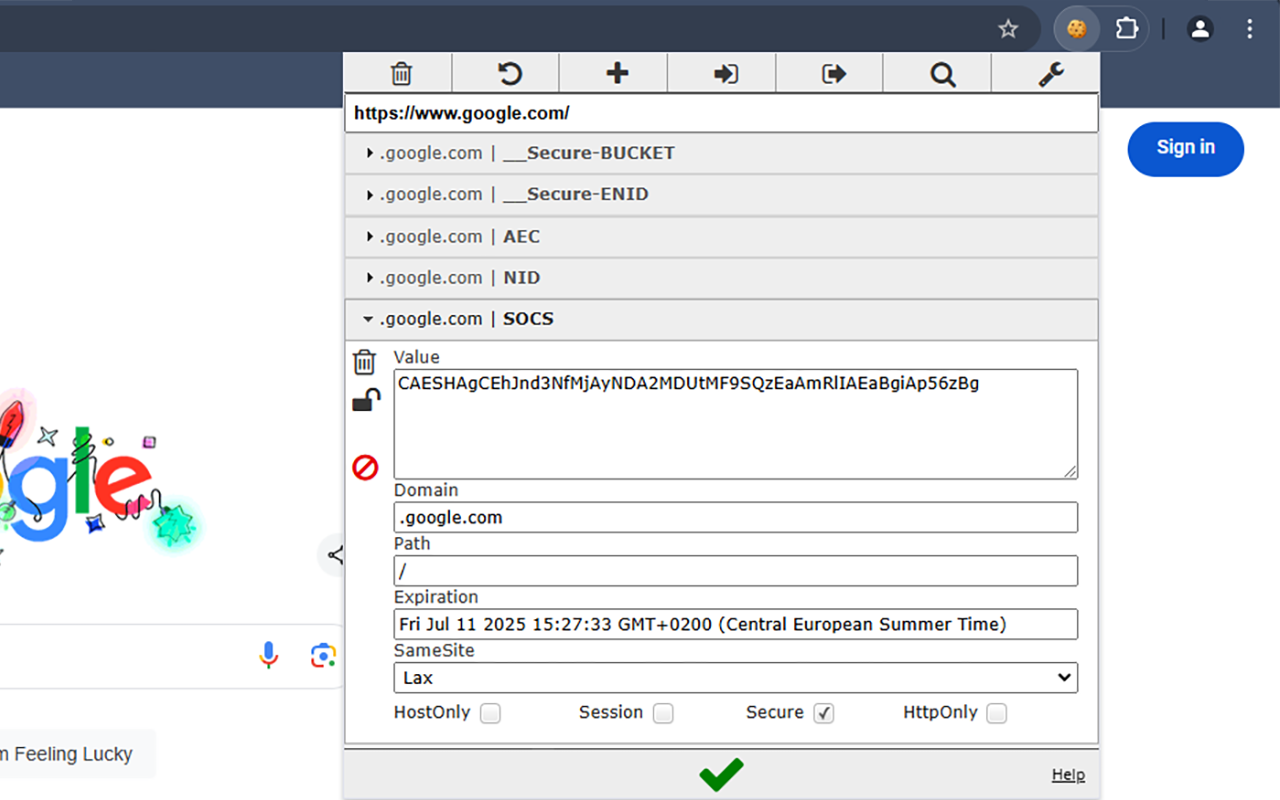 EditThisCookie (V3)截图5