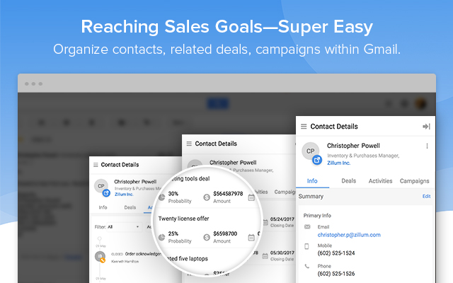 Zoho CRM for Gmail截图1