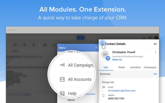 Zoho CRM for Gmail截图2