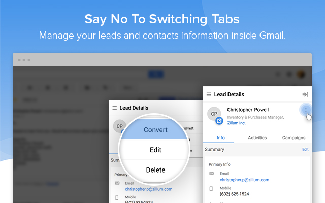 Zoho CRM for Gmail截图5