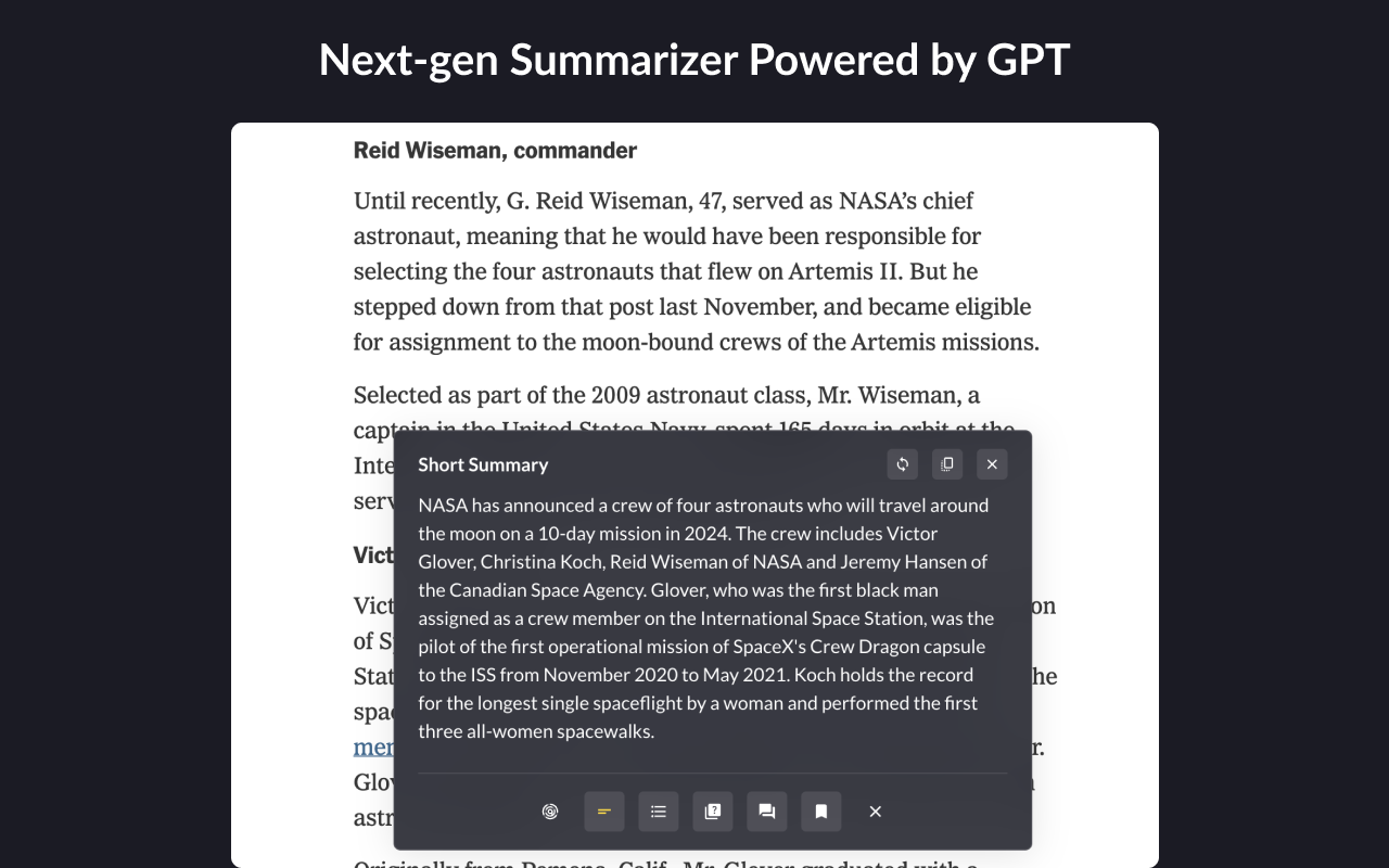 Aginsi - AI Summarizer & Research Toolbar截图4