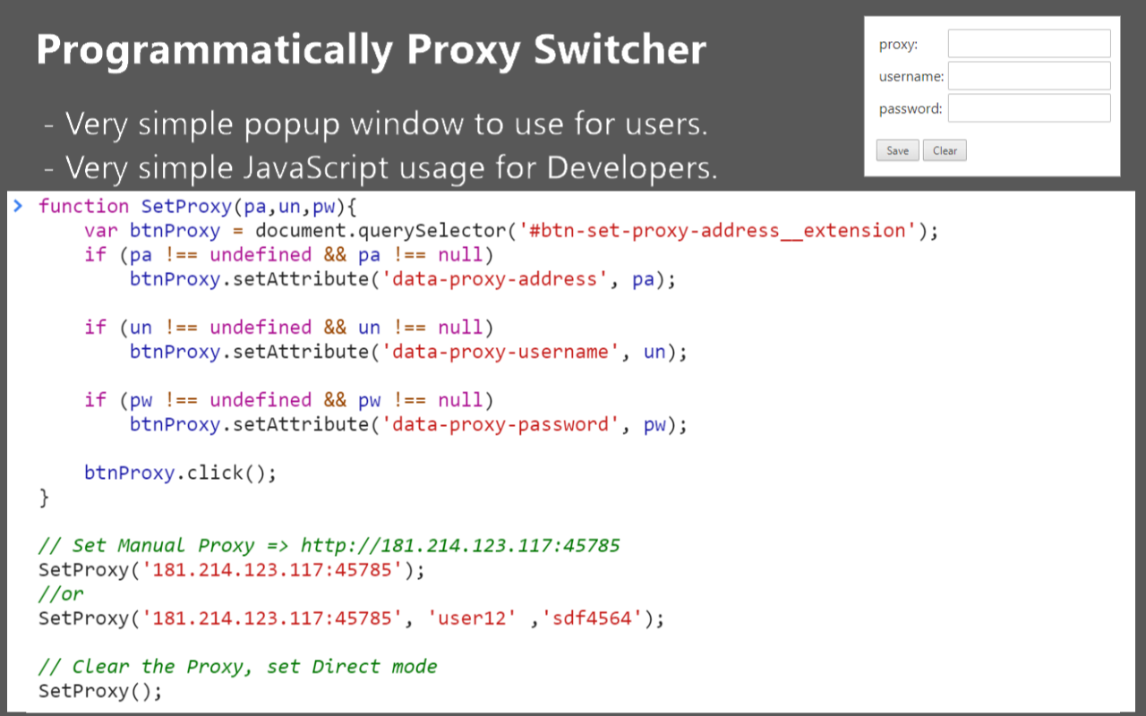 Programmatically Proxy Switcher截图1