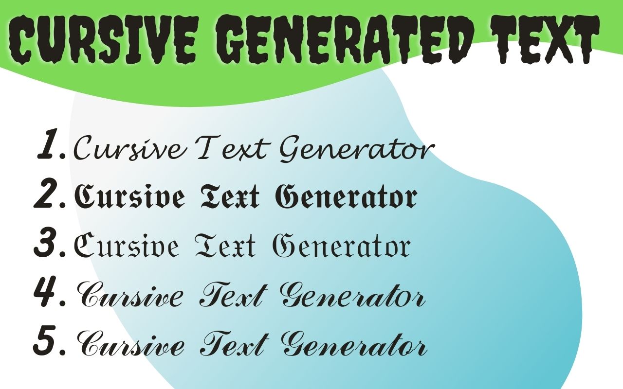 Cursive Text Generator» 100+ Cursivee Fonts截图1