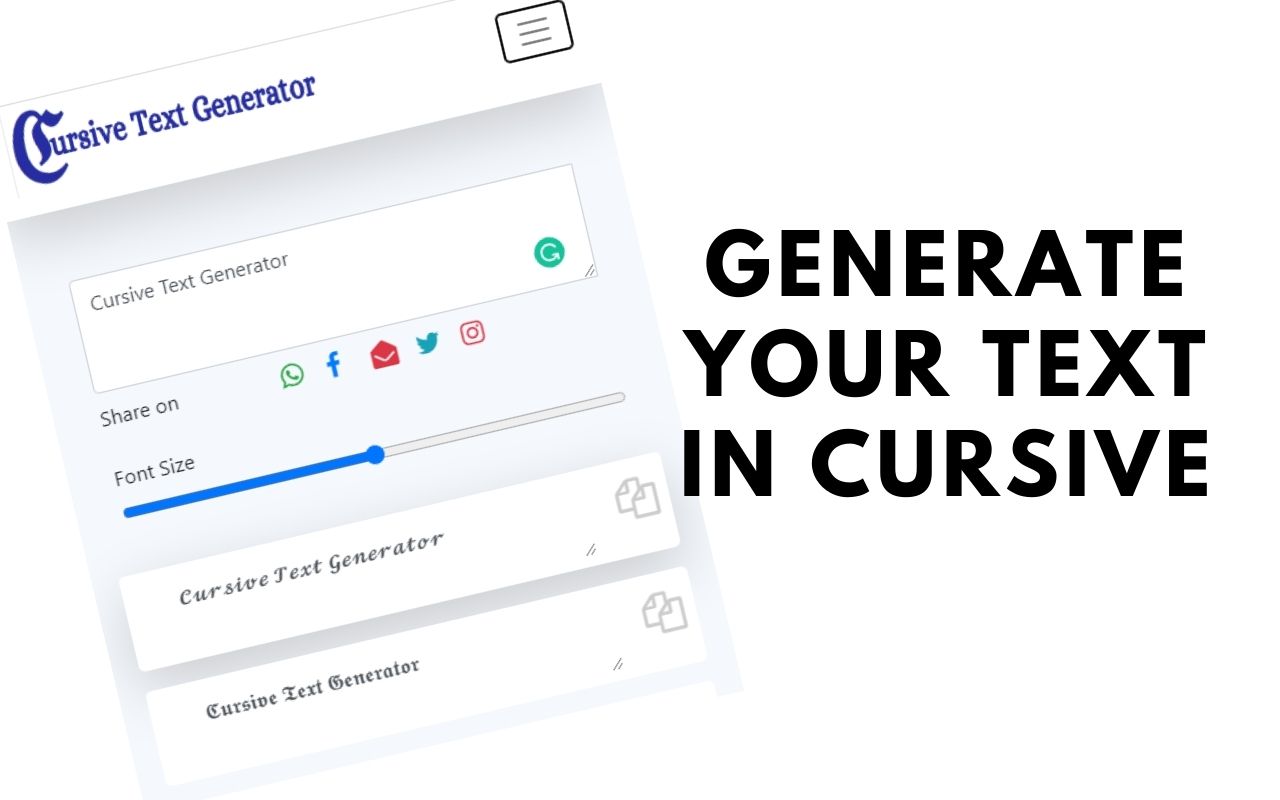 Cursive Text Generator» 100+ Cursivee Fonts截图2