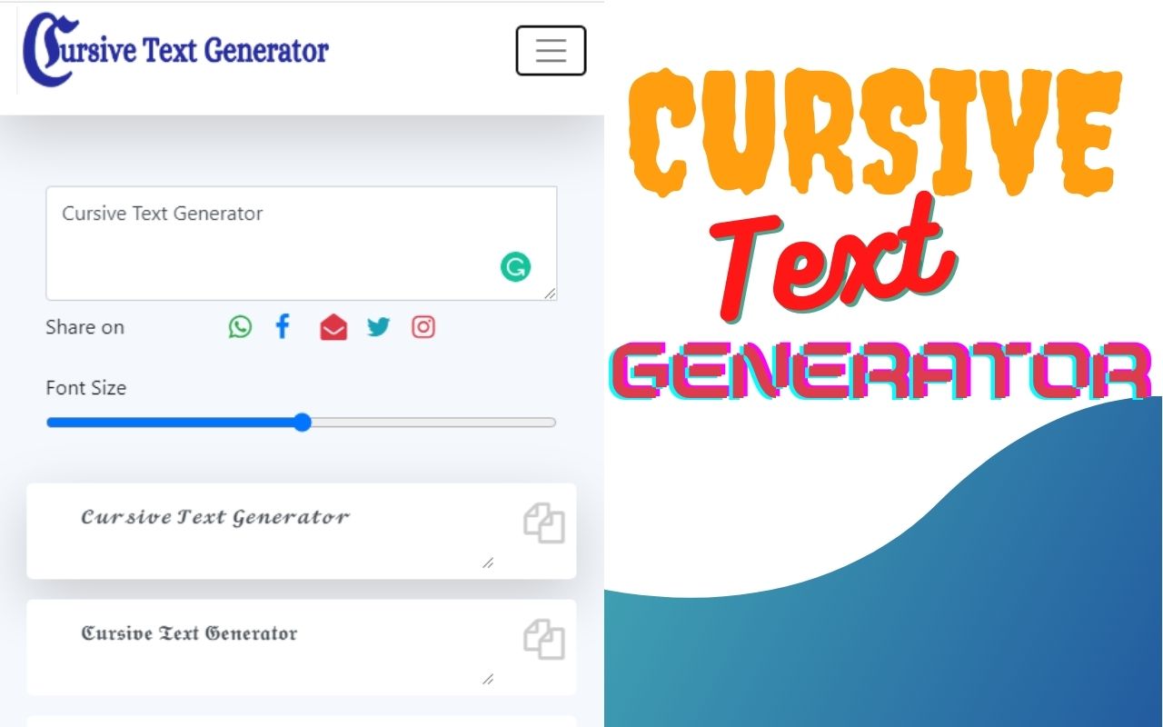 Cursive Text Generator» 100+ Cursivee Fonts截图3