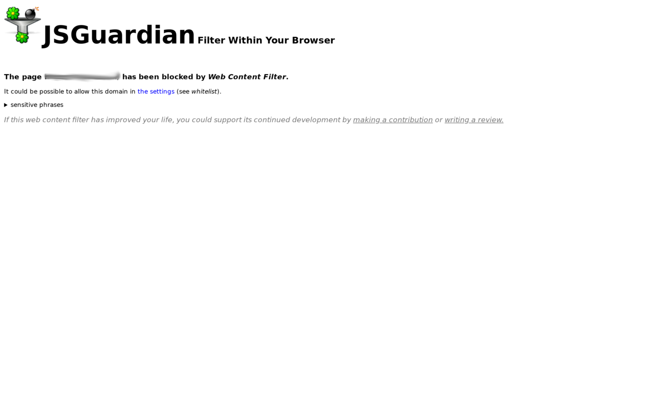 Web Content Filter (within your Browser)截图2