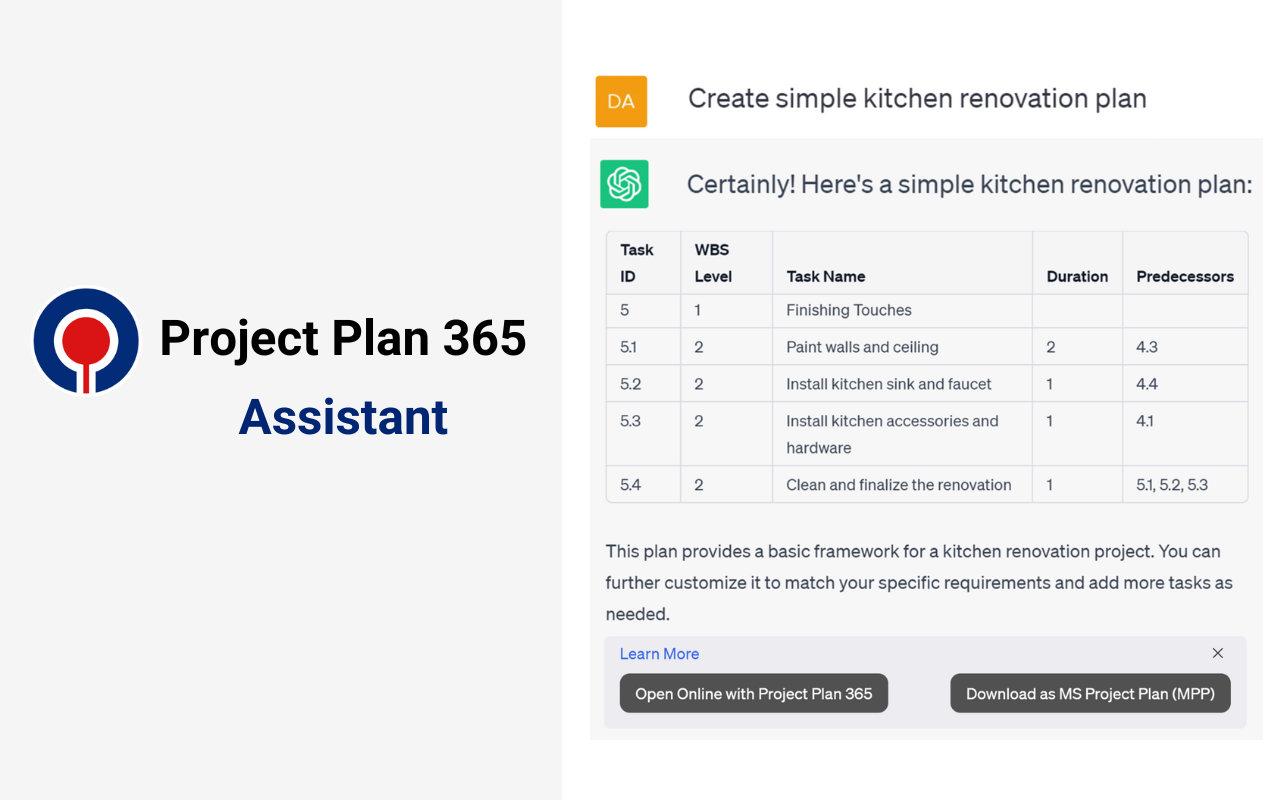 Project Plan 365 Assistant截图2