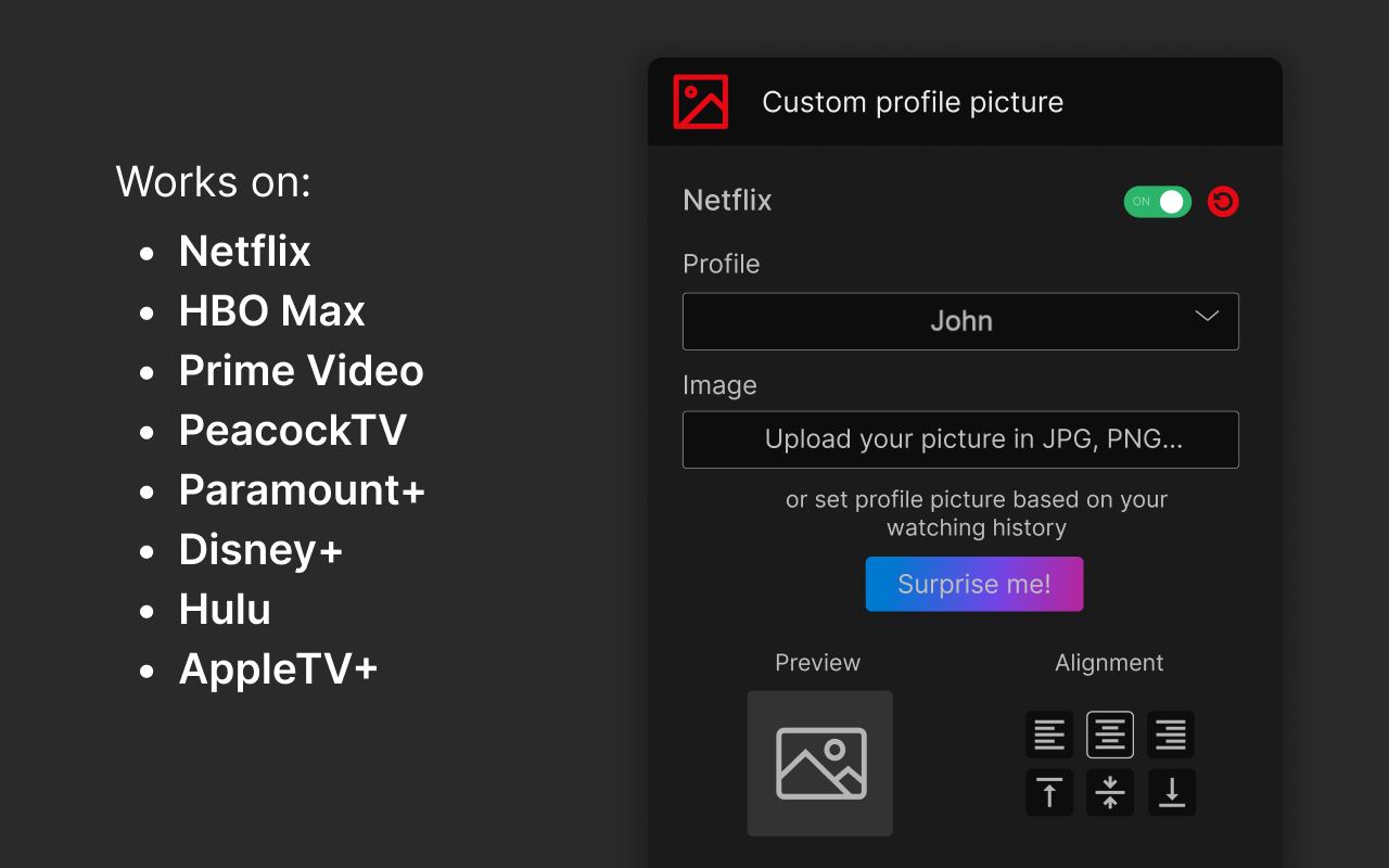 Netflix™的自定义个人资料图片截图1