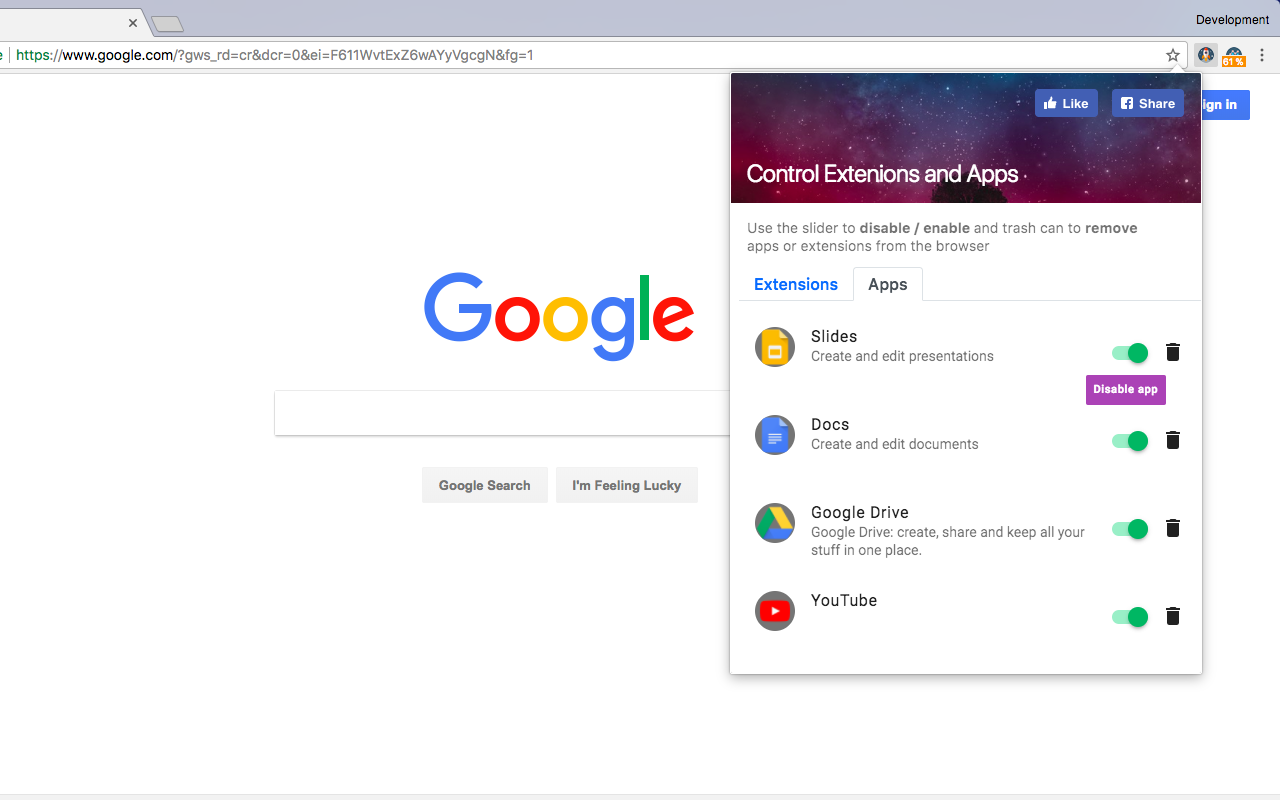 Extension manager for Chrome™截图2