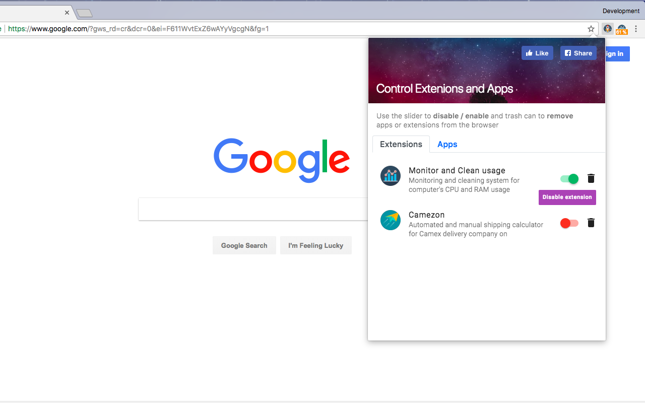 Extension manager for Chrome™截图4
