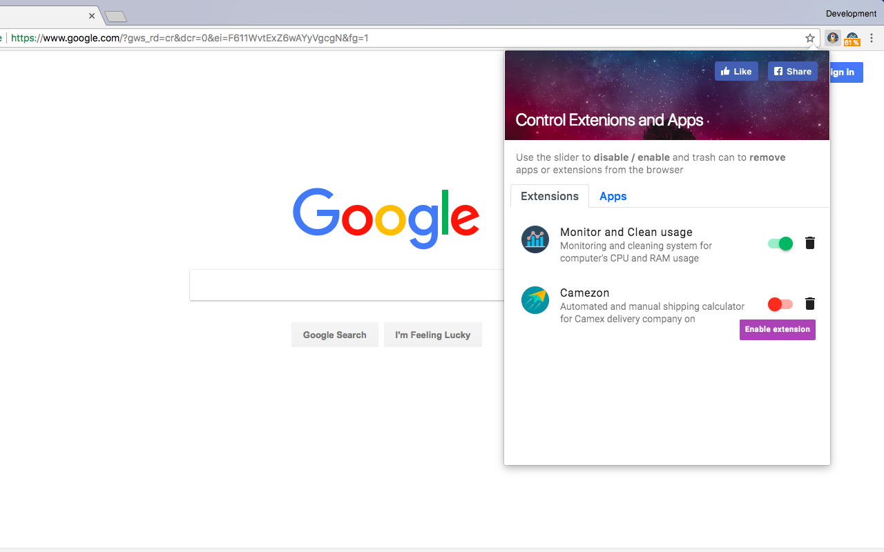 Extension manager for Chrome™截图5