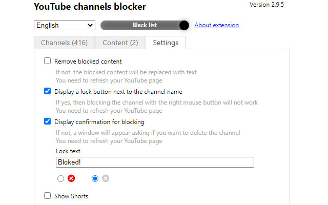 Youtube 視頻和頻道攔截器截图1