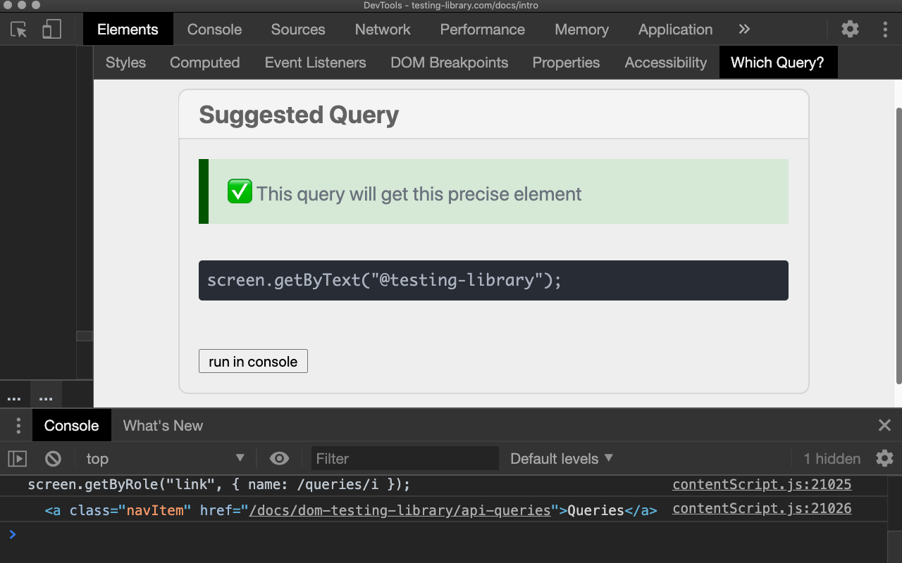 Testing Library: which query截图2