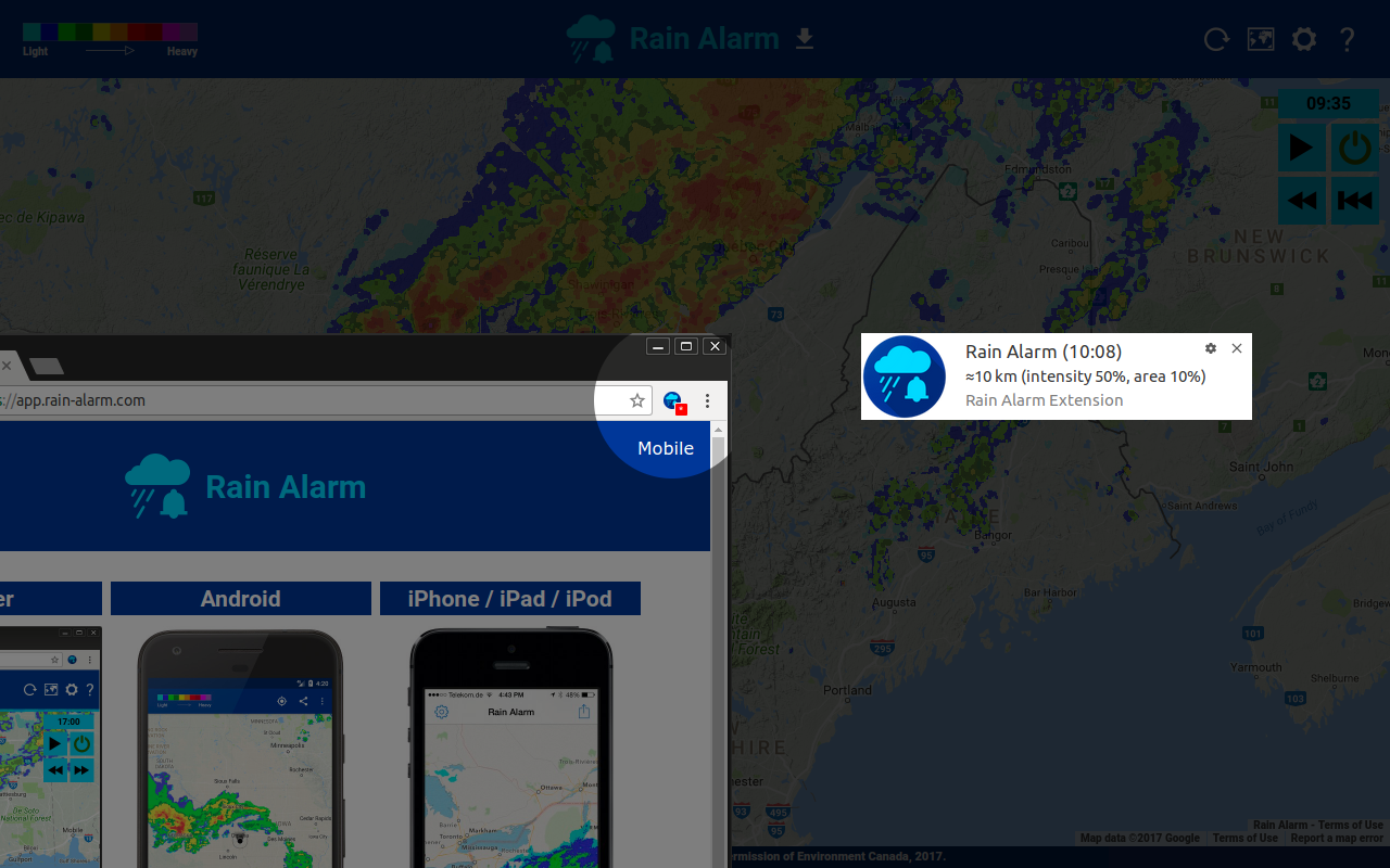Rain Alarm Extension截图2